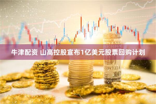 牛津配资 山高控股宣布1亿美元股票回购计划