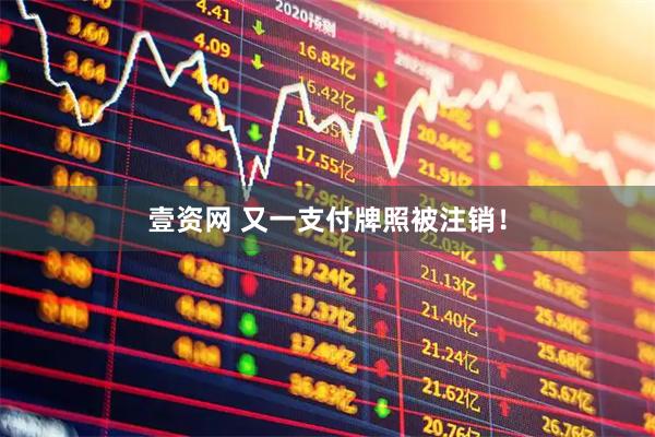 壹资网 又一支付牌照被注销！